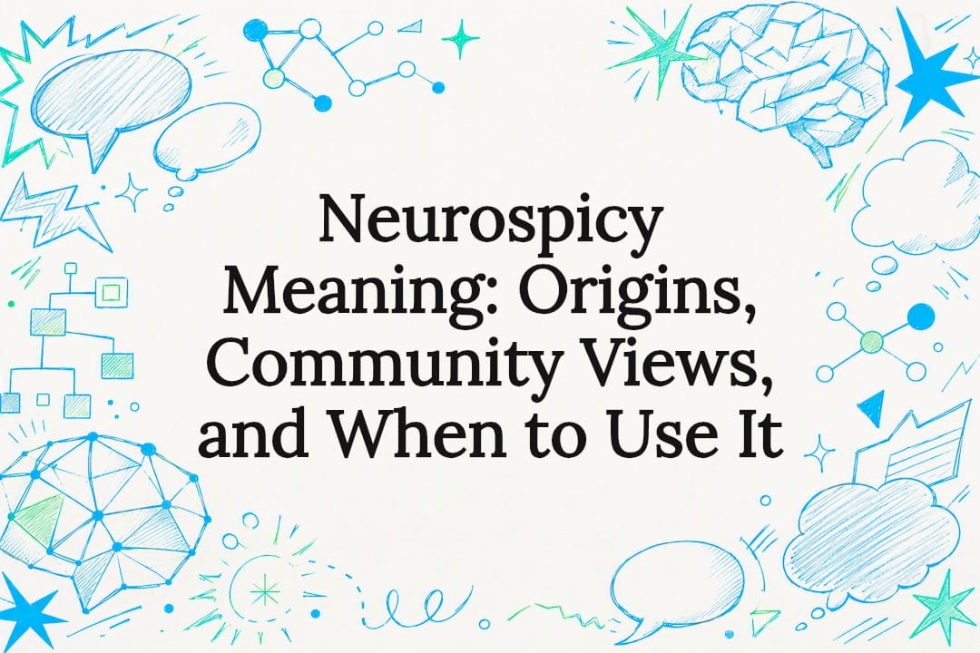 Decorative neurodiversity title card illustration