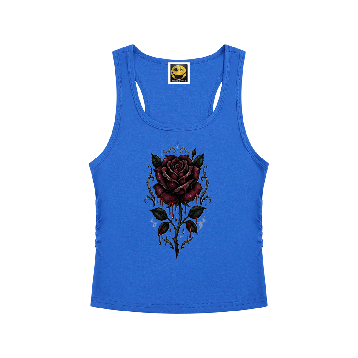 ADHD Threadz Bleeding Rose Women’s Ruched Tank Top
