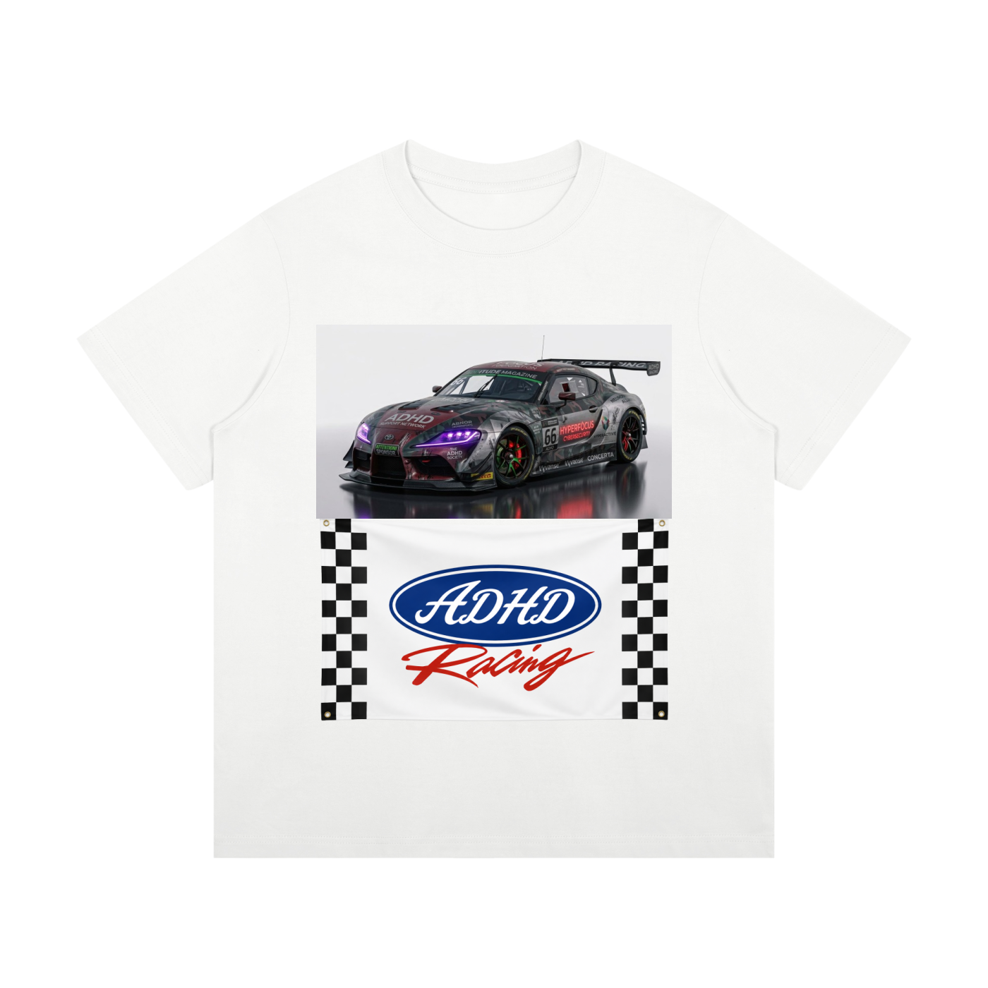 ADHD Racing - Unisex Mid-Weight Cotton T-Shirt