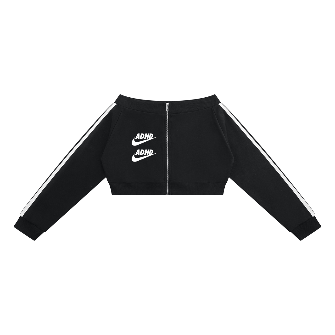 ADHD Heartfelt - Women's Off-Shoulder Full Zip Hoodie