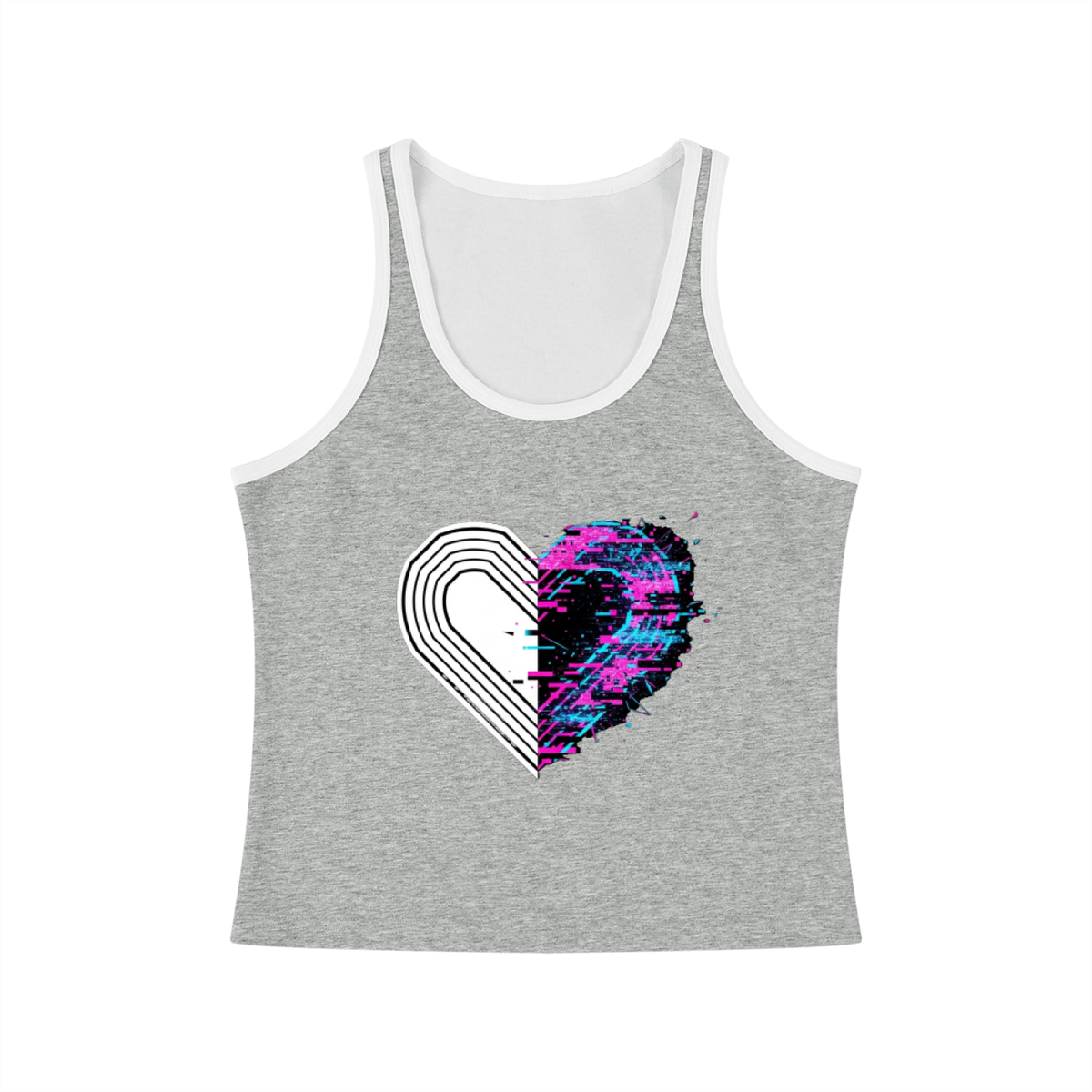 Women's Color Block Cropped Tank Top