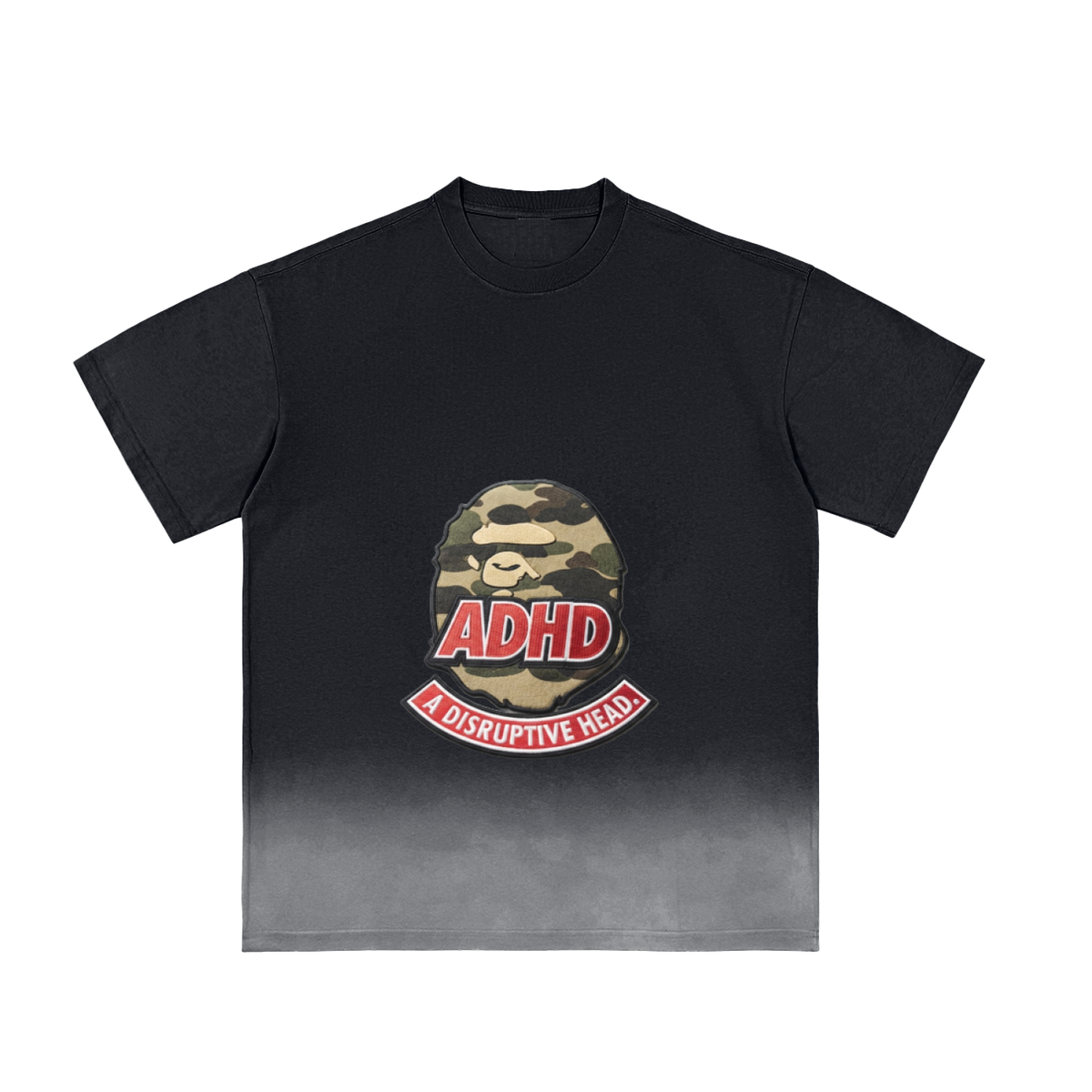 Disruptive Head - ADHD - Sunfade Vintage Washed T-Shirt