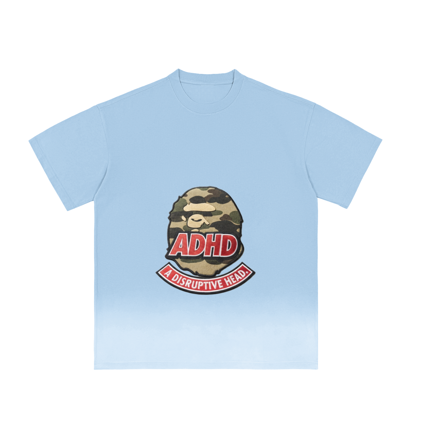 Disruptive Head - ADHD - Sunfade Vintage Washed T-Shirt