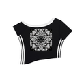 LOTUS Flower ADHD - Women's Color Block Off-the-Shoulder T-Shirt