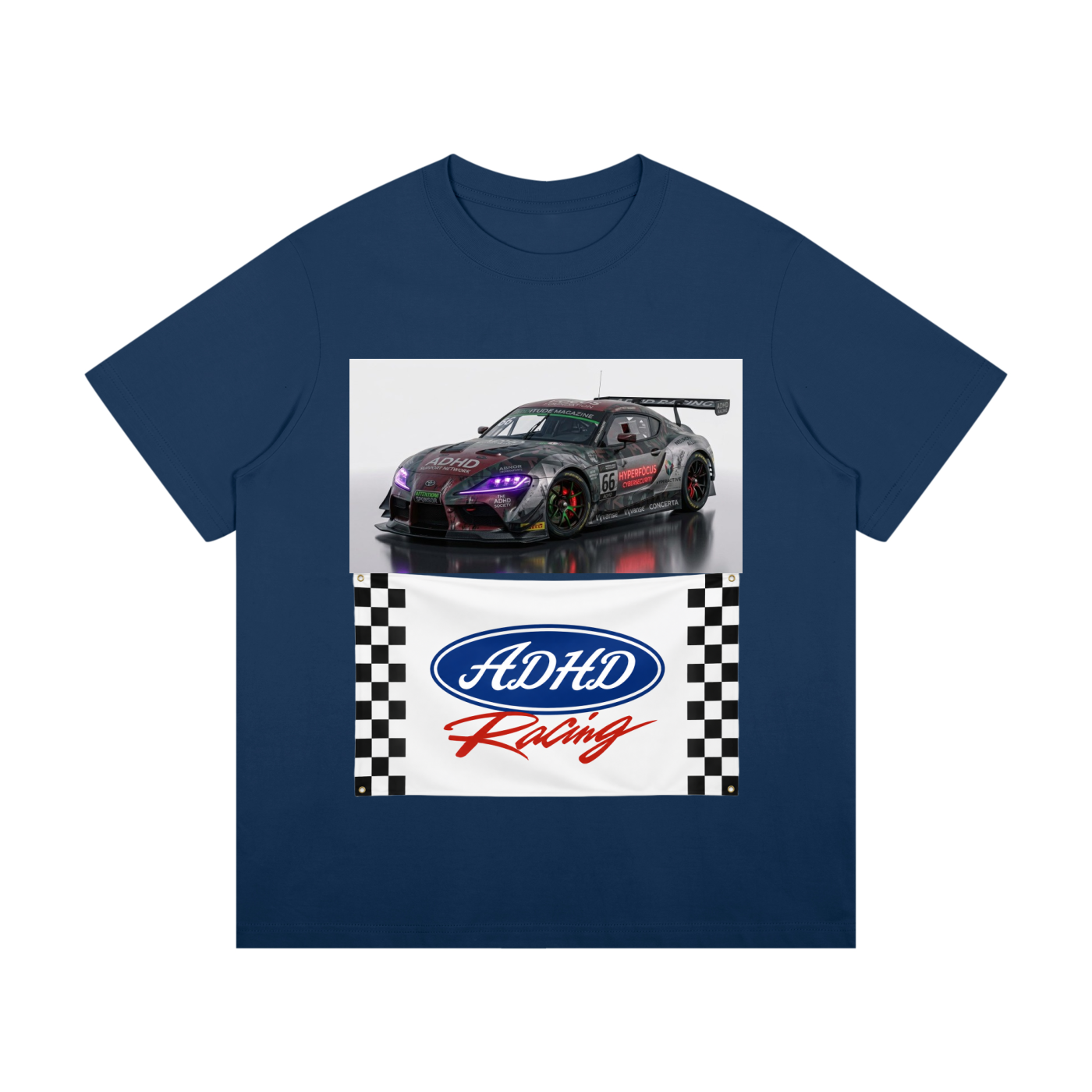 ADHD Racing - Unisex Mid-Weight Cotton T-Shirt