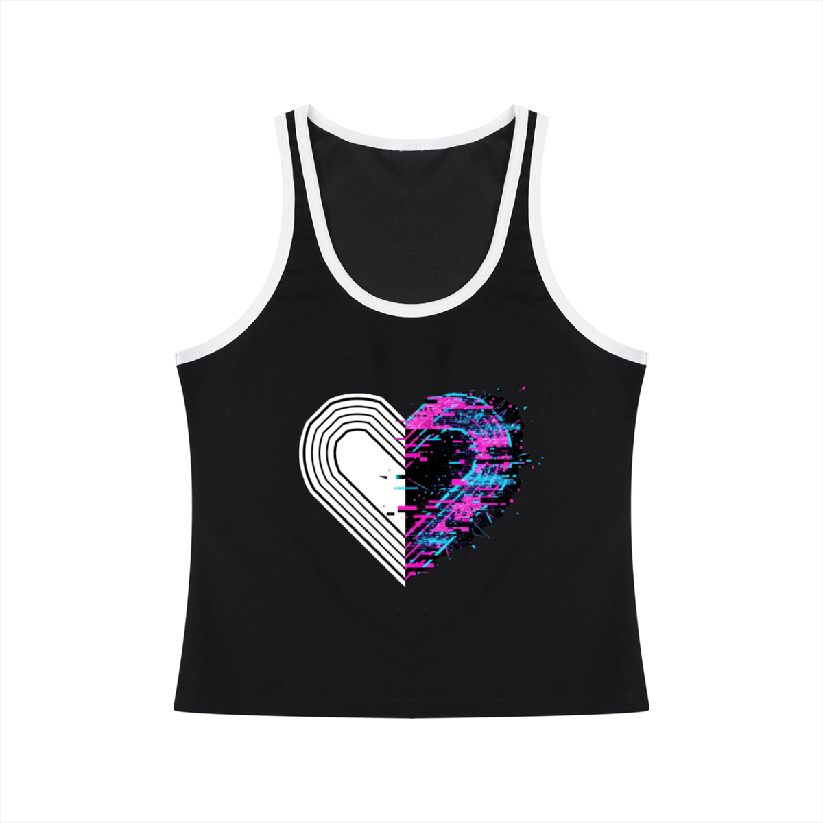 Women's Color Block Cropped Tank Top