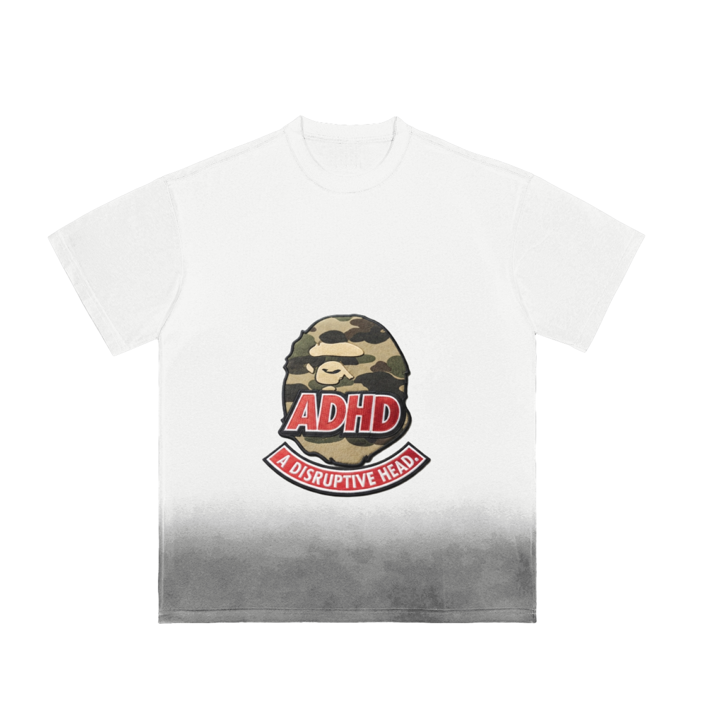 Disruptive Head - ADHD - Sunfade Vintage Washed T-Shirt