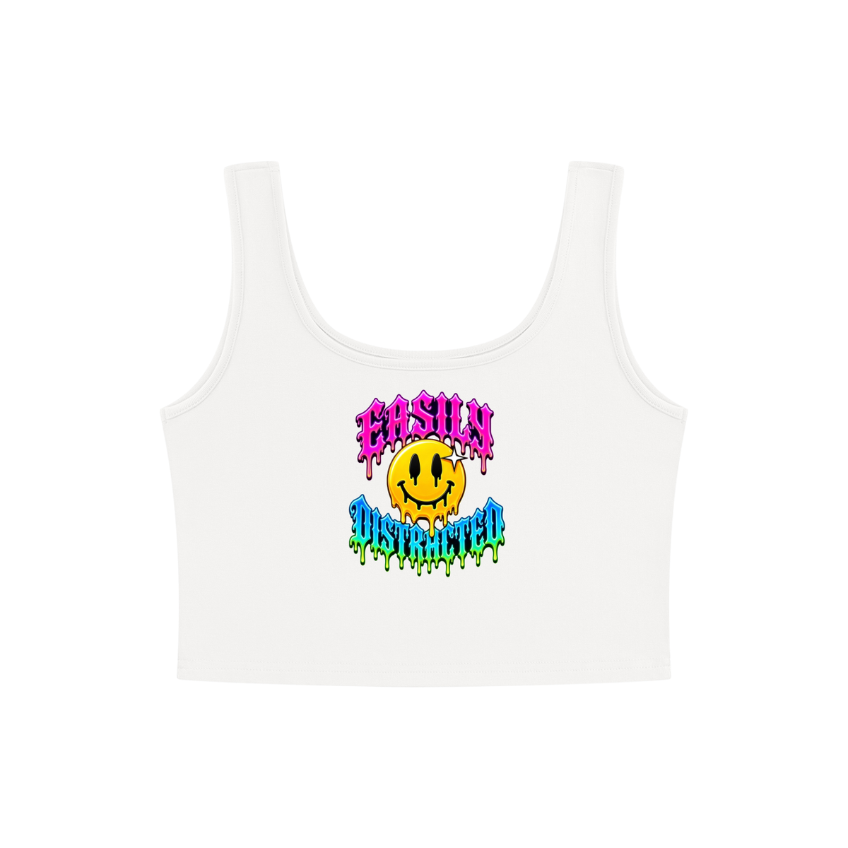 ADHDThreads Distracted Women's Cropped Tank Top