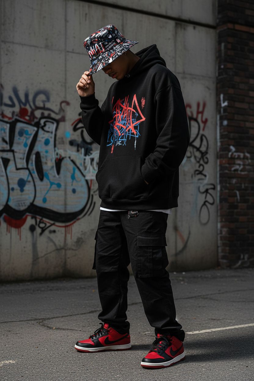 ADHDThreadz Graffiti Fisherman Hat Lifestyle