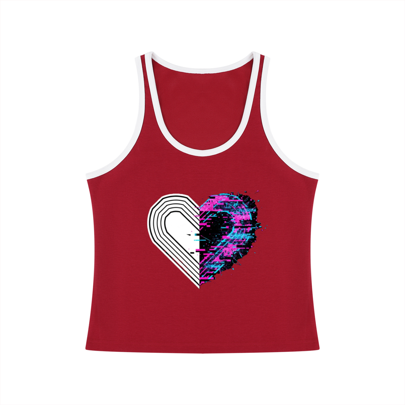 Women's Color Block Cropped Tank Top
