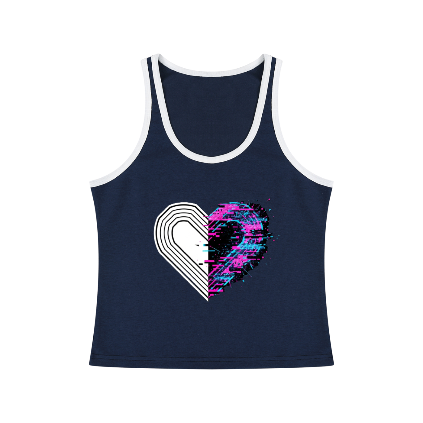 Women's Color Block Cropped Tank Top