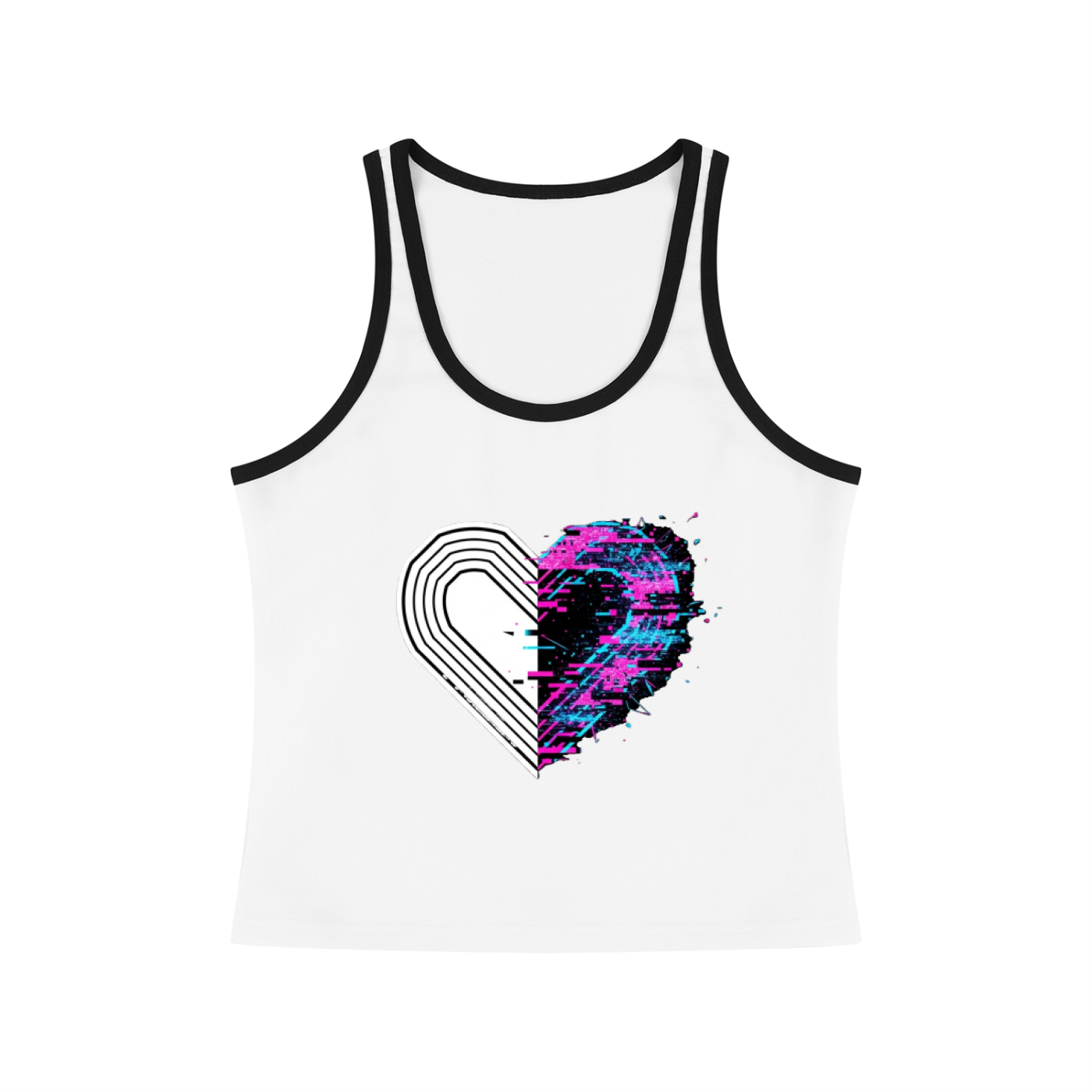 Women's Color Block Cropped Tank Top