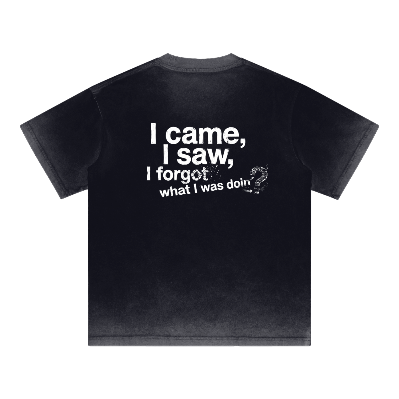 ADHD Threadz I Forgot - Reverse Dyed Loose Cotton T-Shirt