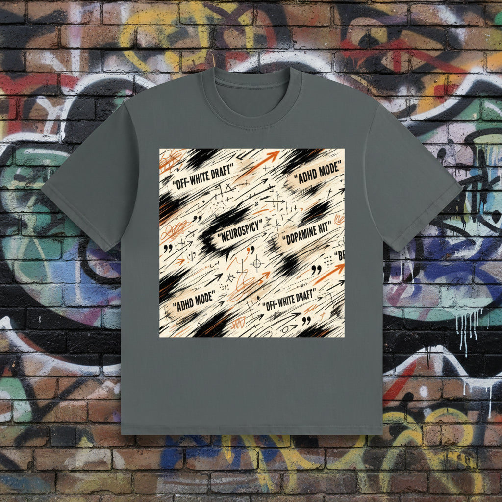 ADHD Off-White Mode Graphic Tee | ADHDThreadz