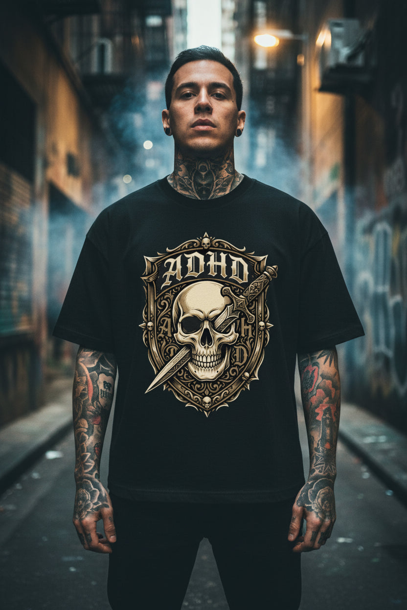Daggerface Boxy Graphic Tee | ADHDThreadz