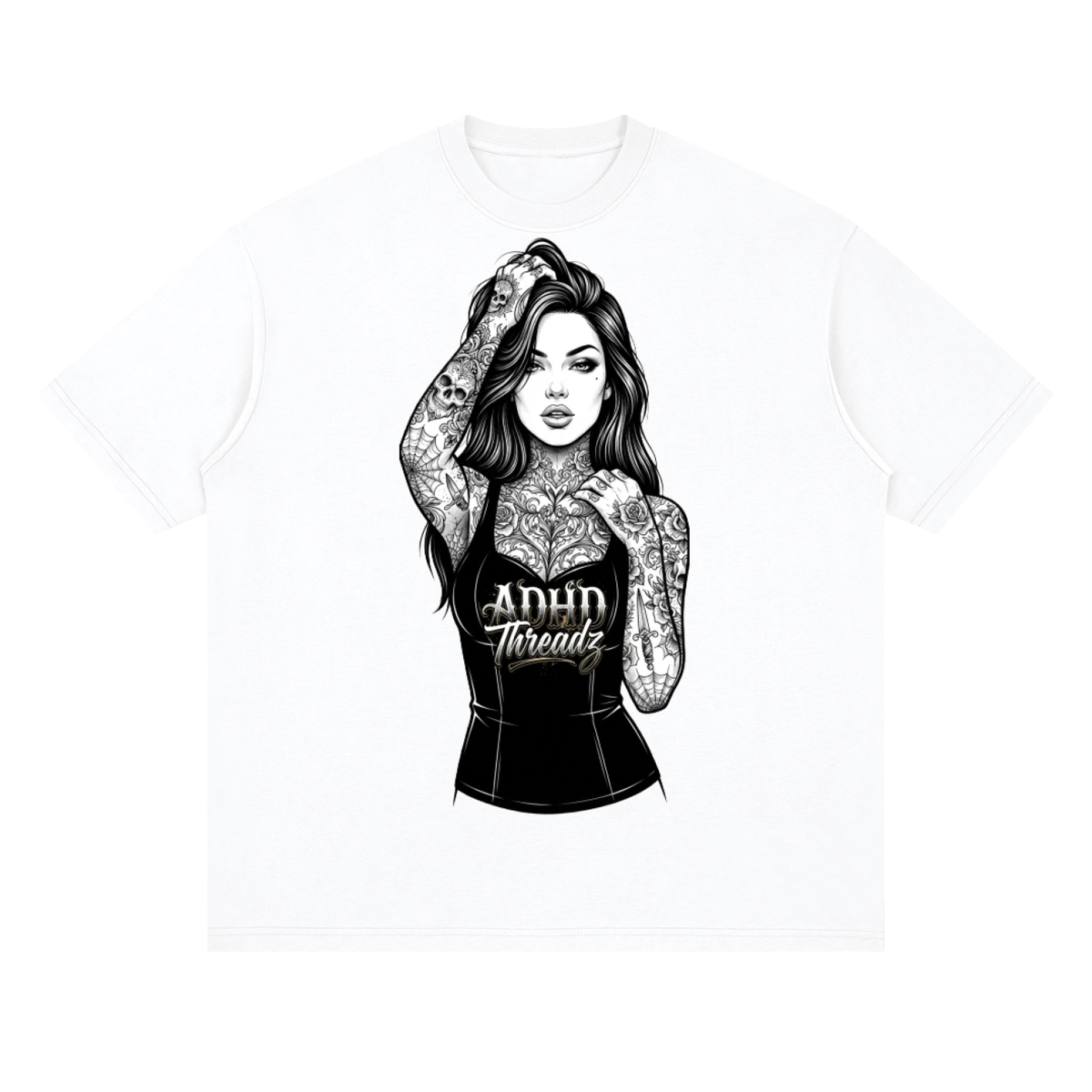 ADHDThreadz Ride or Die - Streetwear Loose Drop Shoulder T-Shirt
