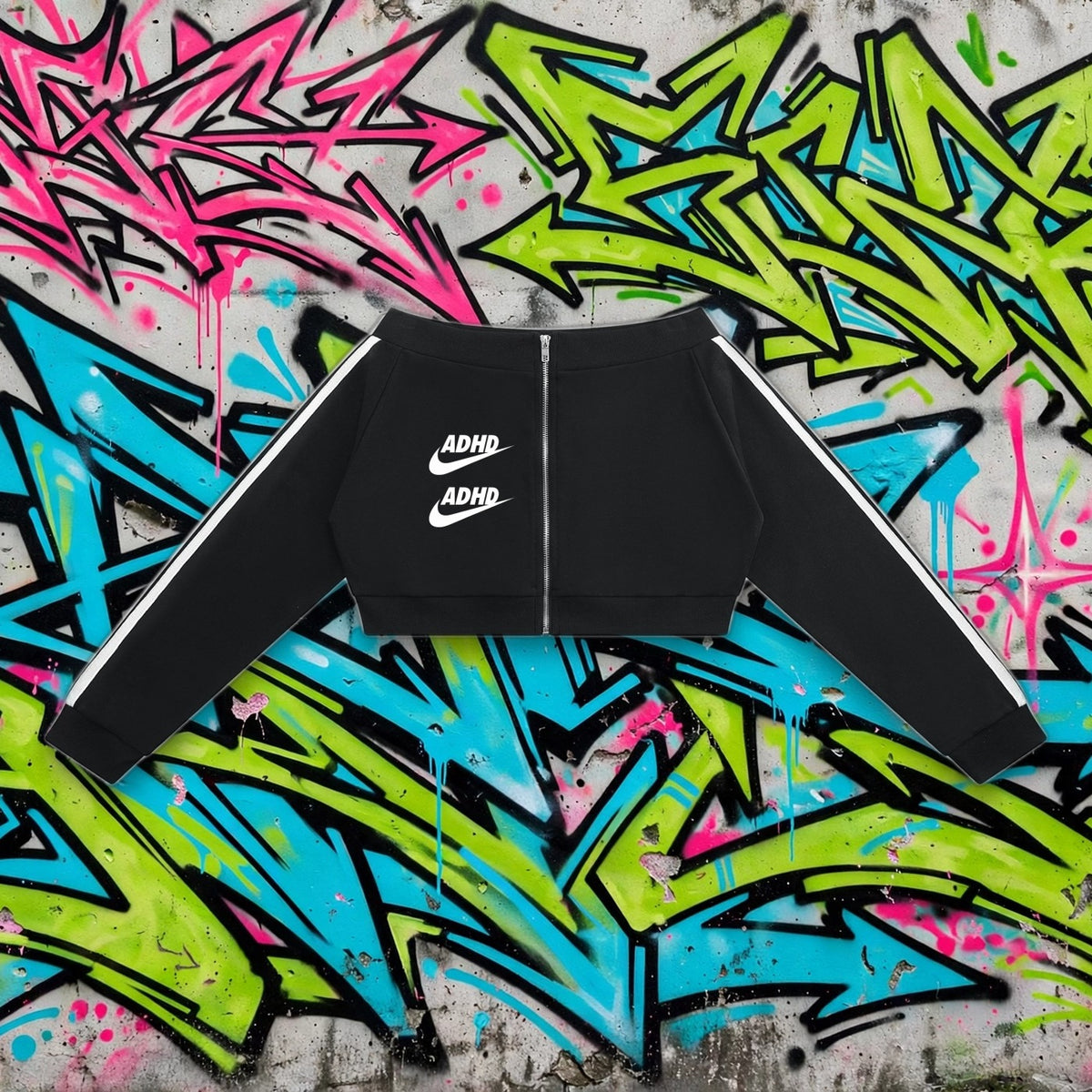 Heartfelt Off-Shoulder Zip Hoodie | ADHDThreadz