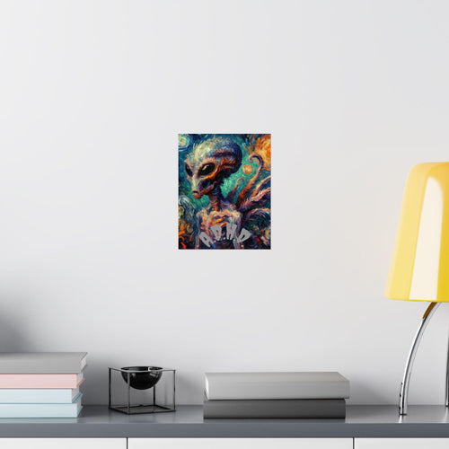 ADHD Alien Art Print: Psychedelic Home Office Wall Decor