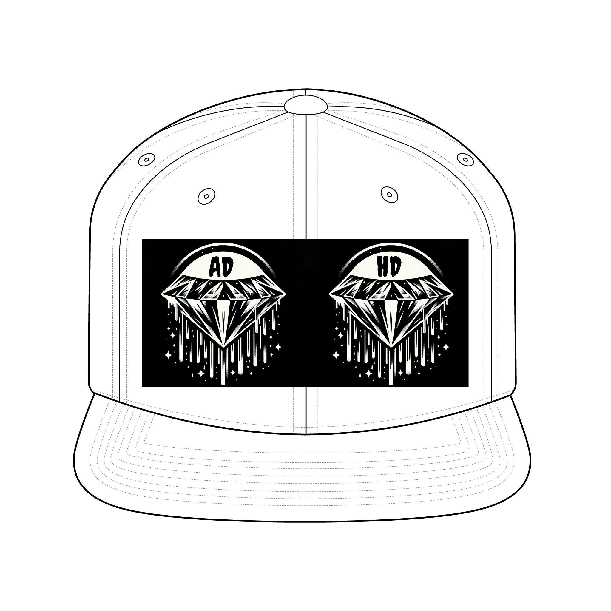 ADHD DOUBLE DIAMOND DRIP SNAPBACK