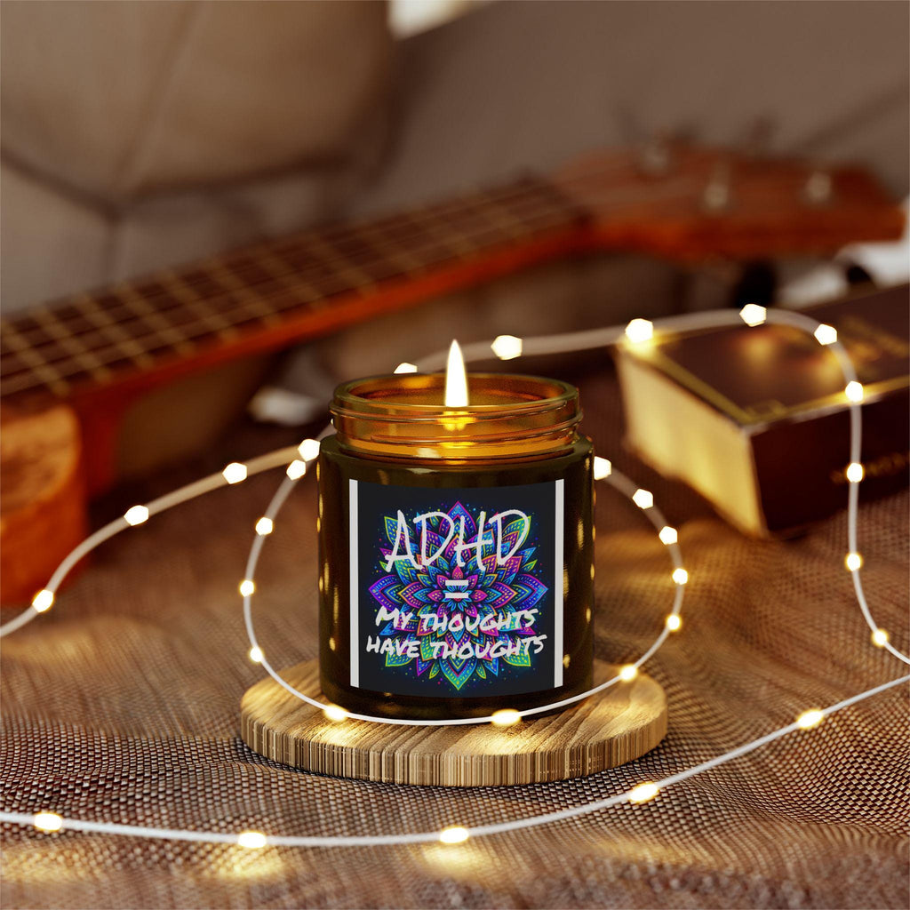 Adhd awareness scented candle: aromatherapy for calm & focus