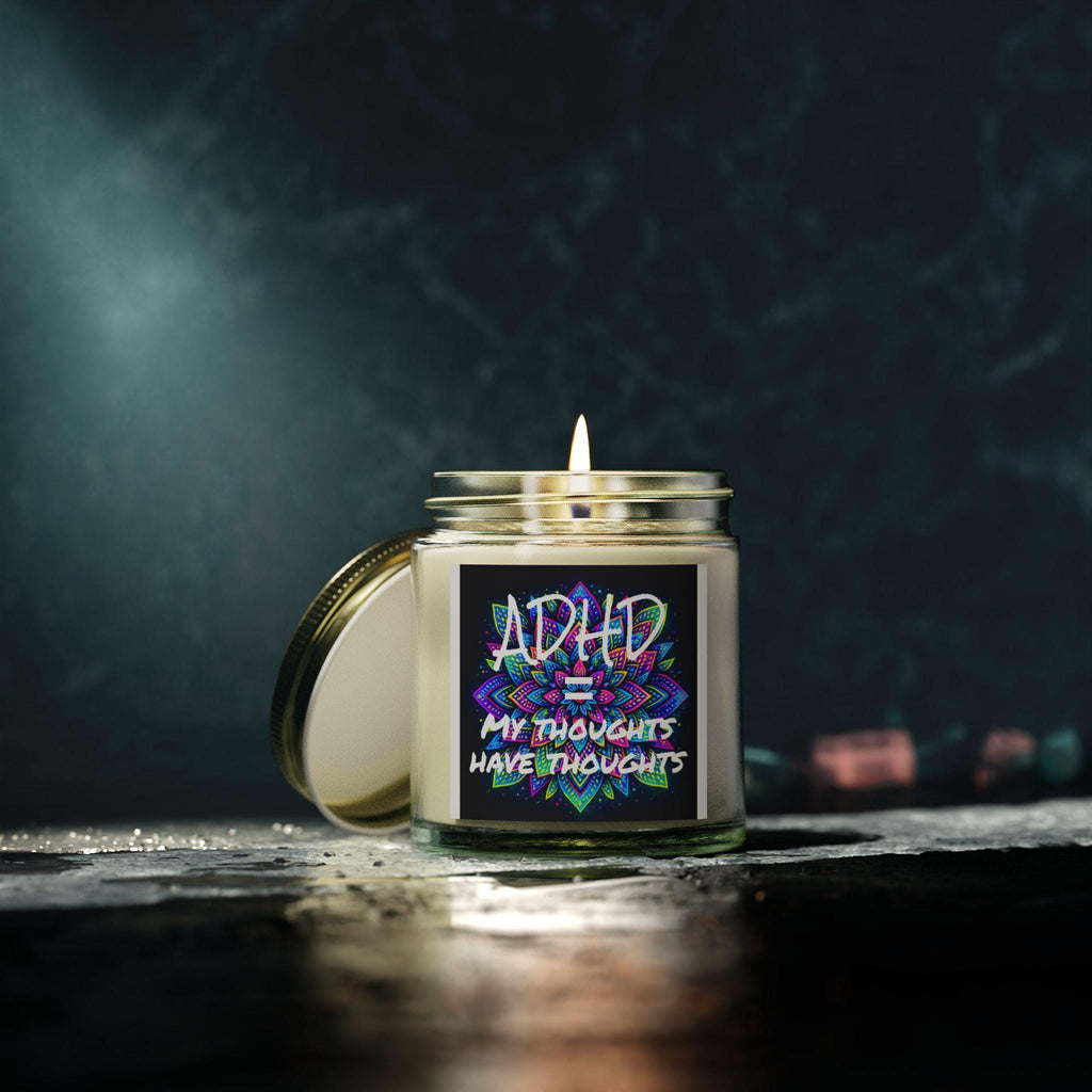 Adhd awareness scented candle: aromatherapy for calm & focus