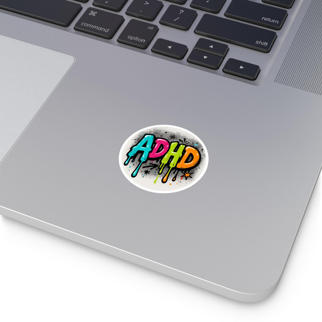 ADHD Graffiti Sticker: Colorful Vinyl Decal for Laptop, Water Bottle