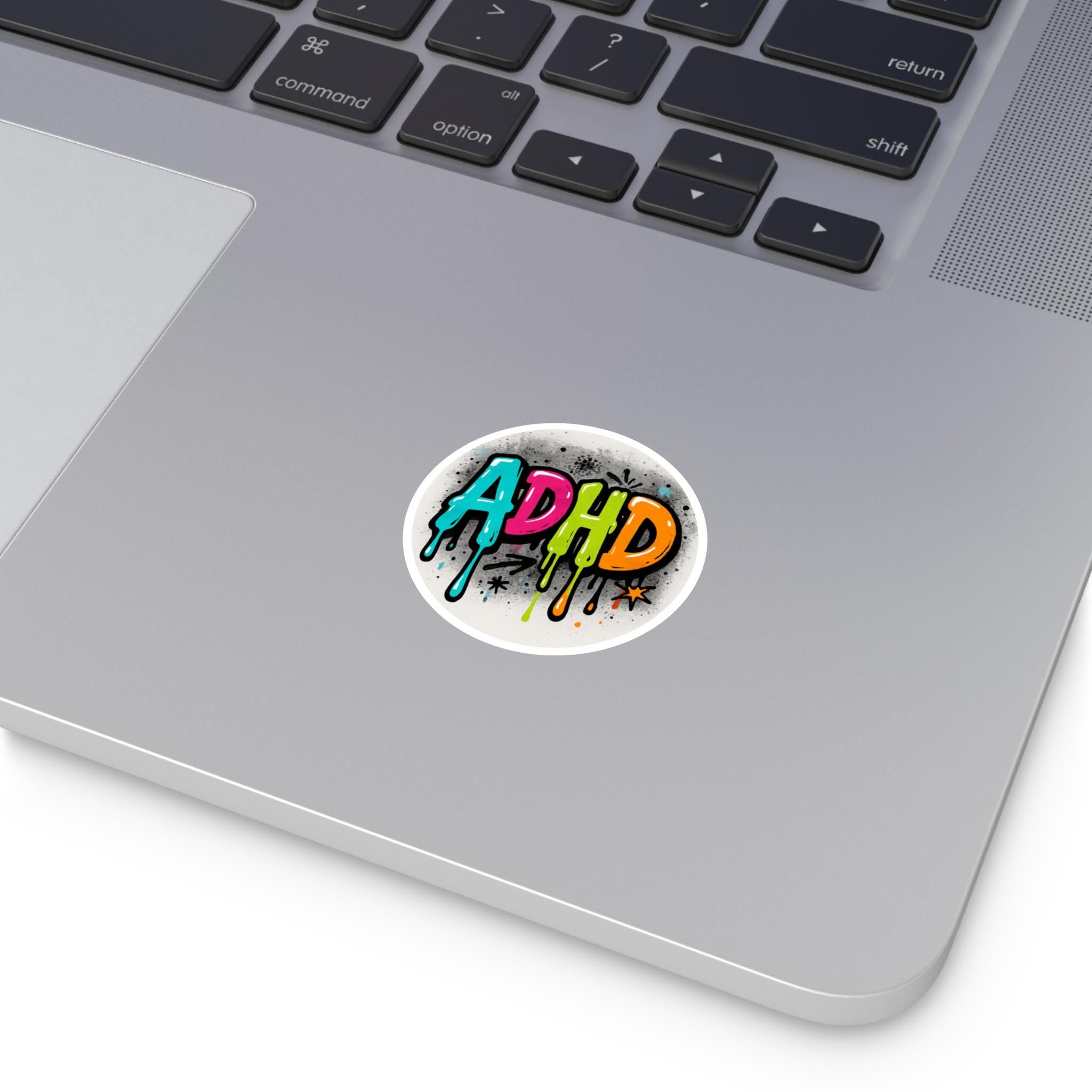 ADHD Graffiti Sticker: Colorful Vinyl Decal for Laptop, Water Bottle