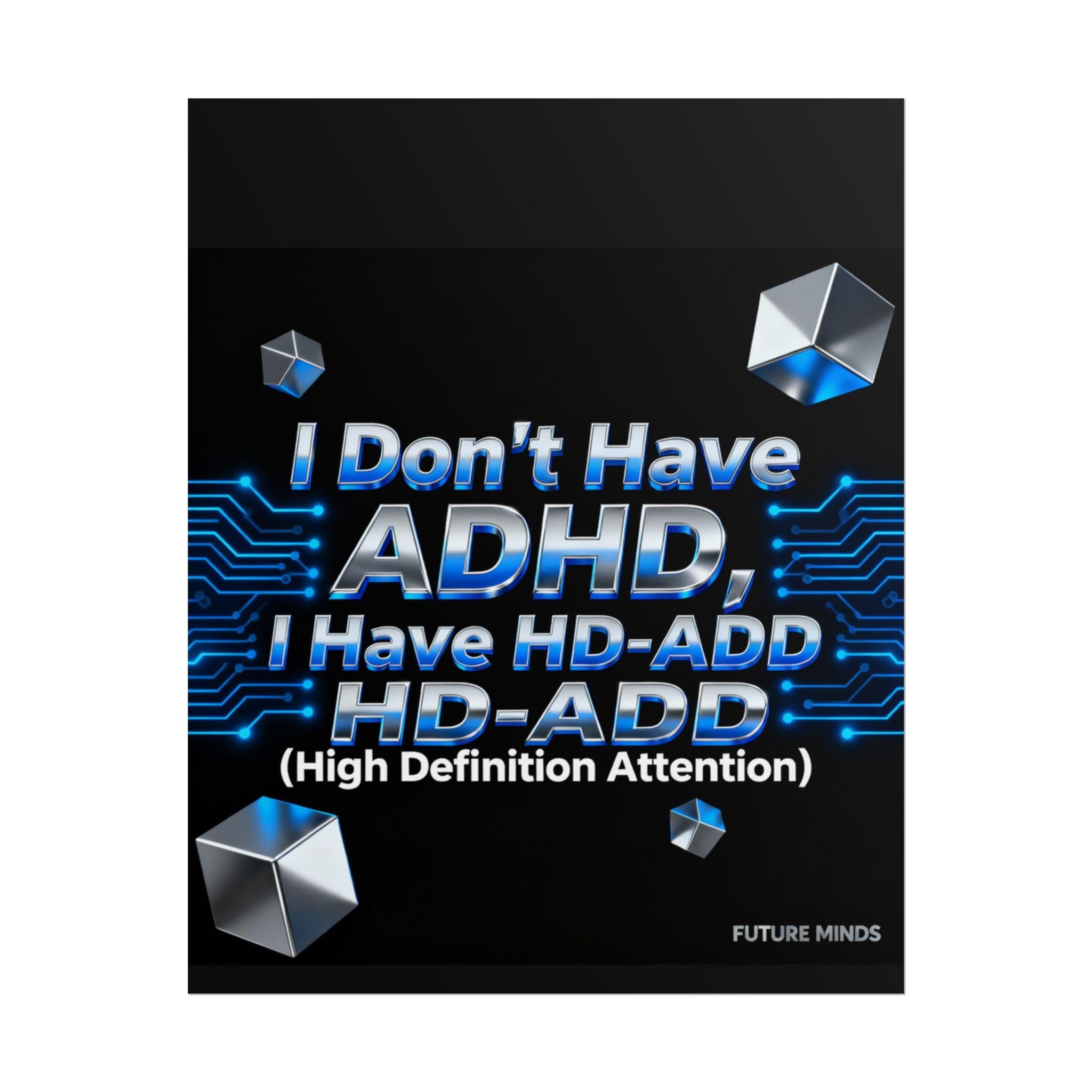High Definition Attention Rolled Poster, ADHD Awareness Art, Unique Gift for Students, Motivational Wall Decor, Classroom [...]