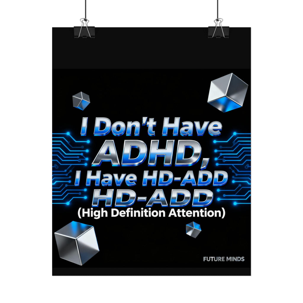 High Definition Attention Rolled Poster, ADHD Awareness Art, Unique Gift for Students, Motivational Wall Decor, Classroom [...]