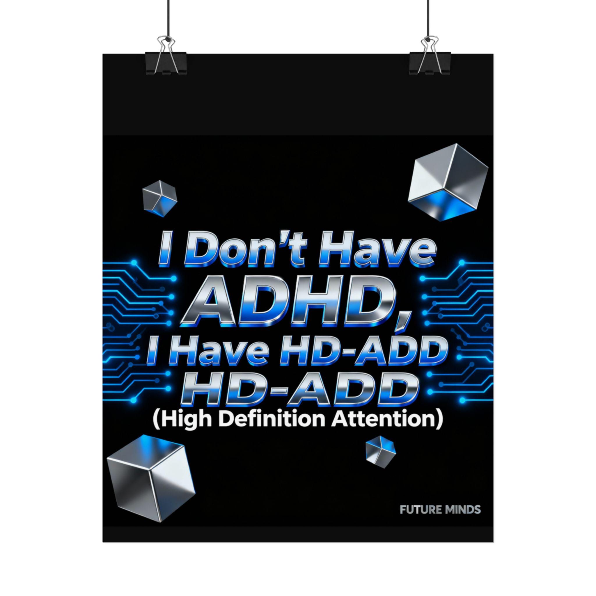 High Definition Attention Rolled Poster, ADHD Awareness Art, Unique Gift for Students, Motivational Wall Decor, Classroom [...]