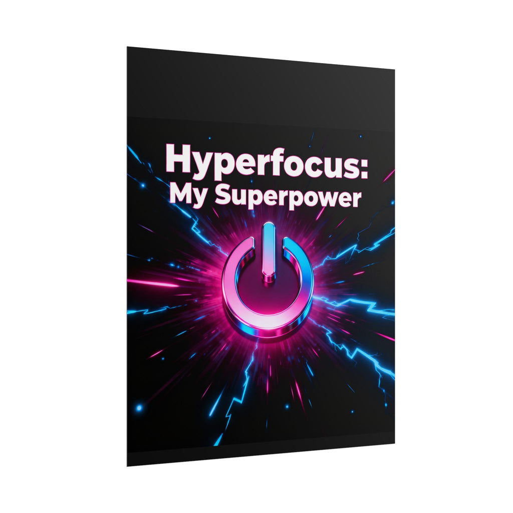 Hyperfocus Wall Art Print, Motivational Poster, Gamer Decor, Study Room Decor, Gift for Students