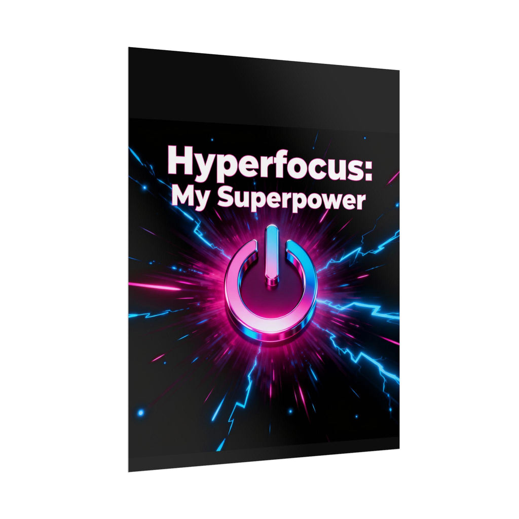 Hyperfocus Wall Art Print, Motivational Poster, Gamer Decor, Study Room Decor, Gift for Students