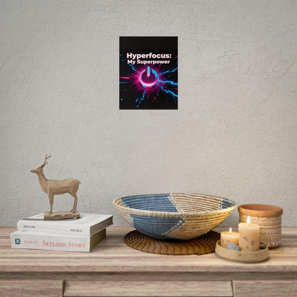 Hyperfocus Wall Art Print, Motivational Poster, Gamer Decor, Study Room Decor, Gift for Students