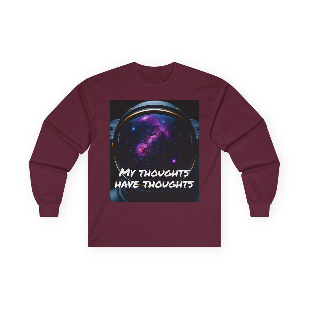 Cosmic Astronaut Long Sleeve T-Shirt: 'My Thoughts Have Thoughts'