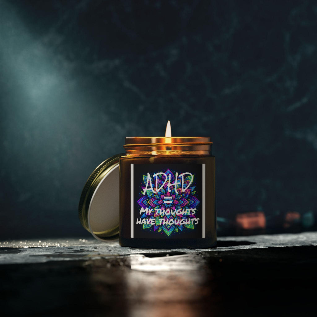 Adhd awareness scented candle: aromatherapy for calm & focus