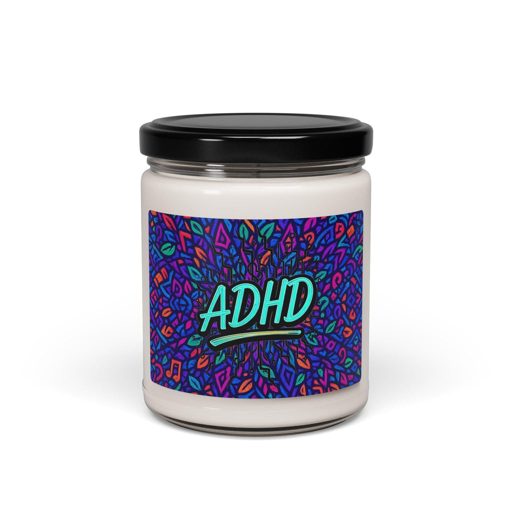 Vibrant adhd soy candle: aromatherapy home decor
