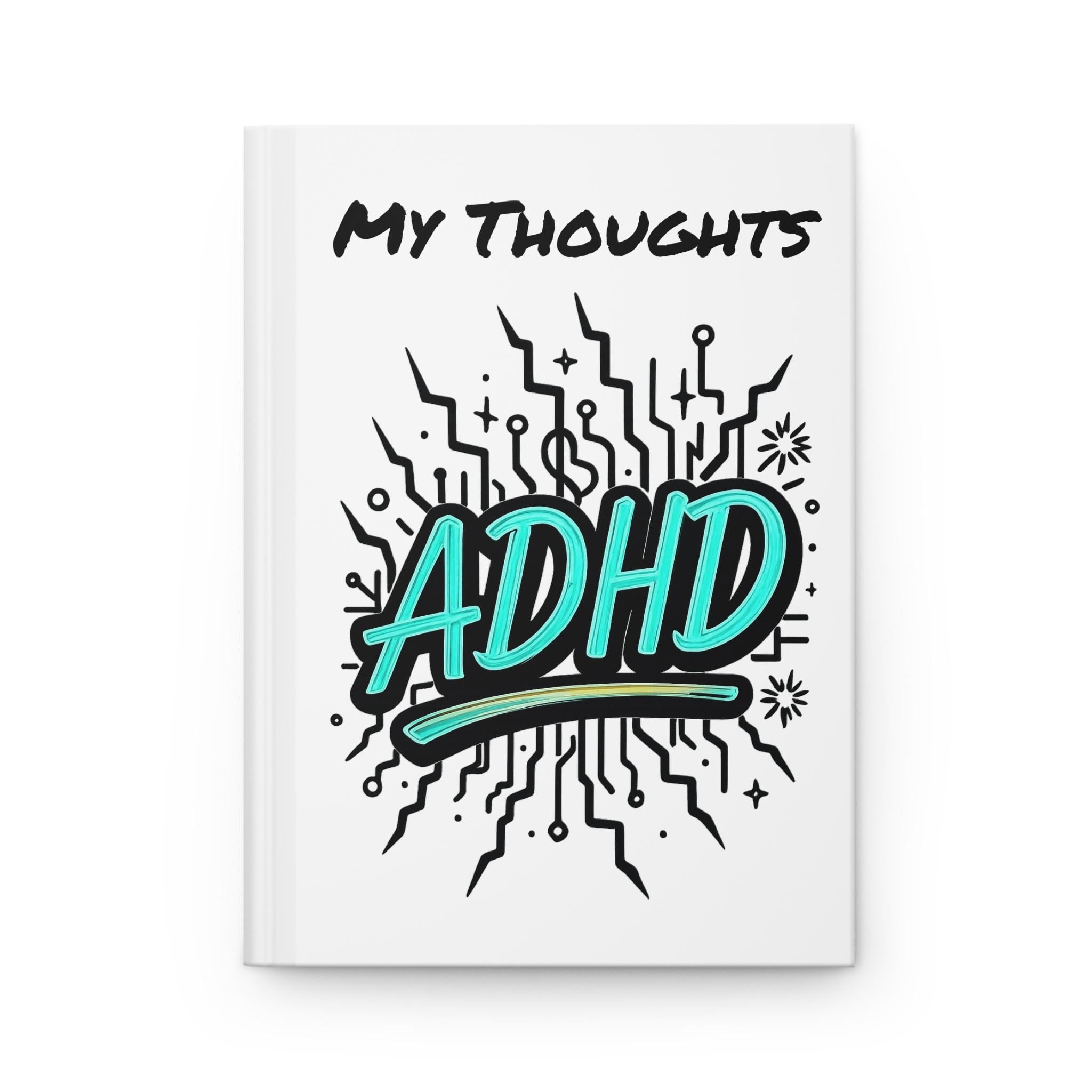 Matte Hardcover Journal, My Thoughts Have Thoughts Notebook, Personal Writing Diary, Inspirational Planner, Gift for Writers, Blank Page