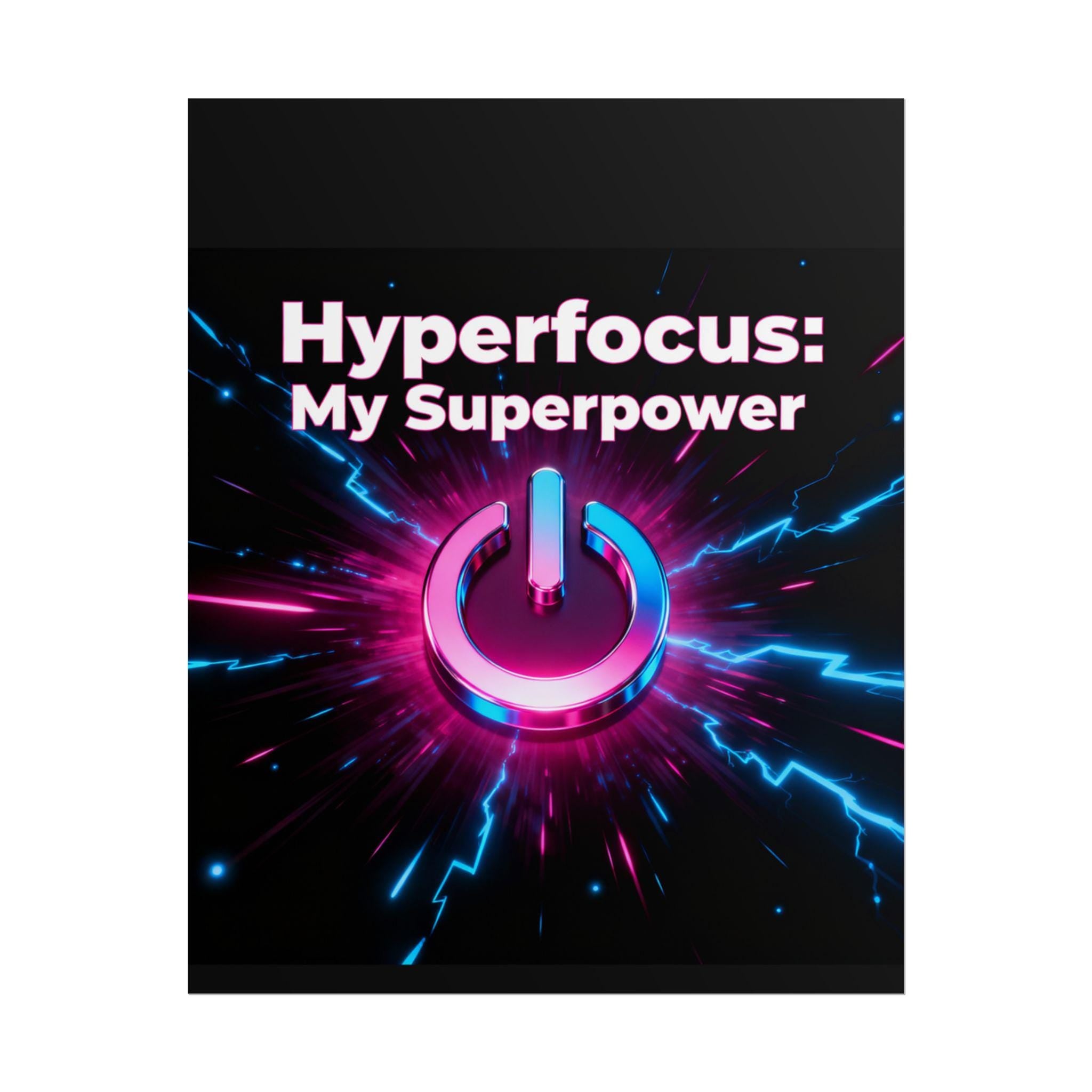 Hyperfocus Wall Art Print, Motivational Poster, Gamer Decor, Study Room Decor, Gift for Students
