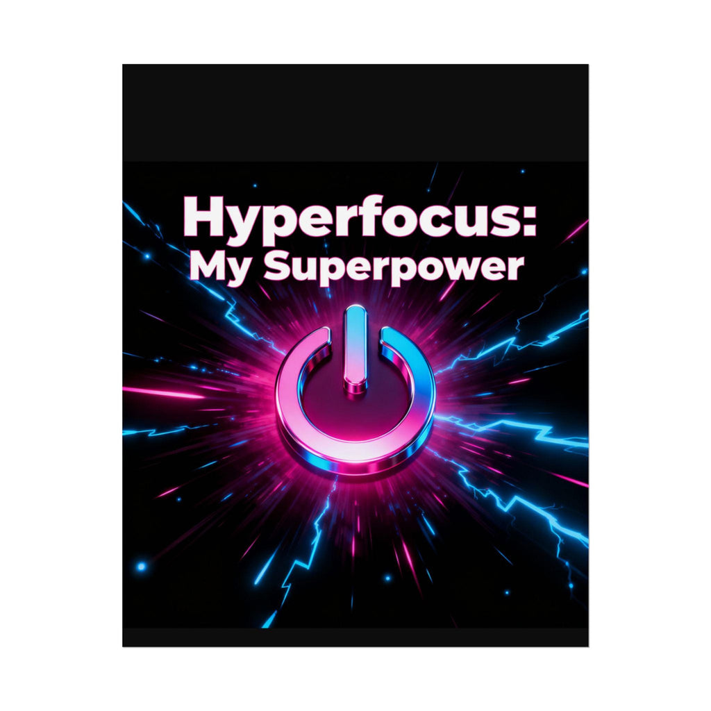 Hyperfocus Wall Art Print, Motivational Poster, Gamer Decor, Study Room Decor, Gift for Students