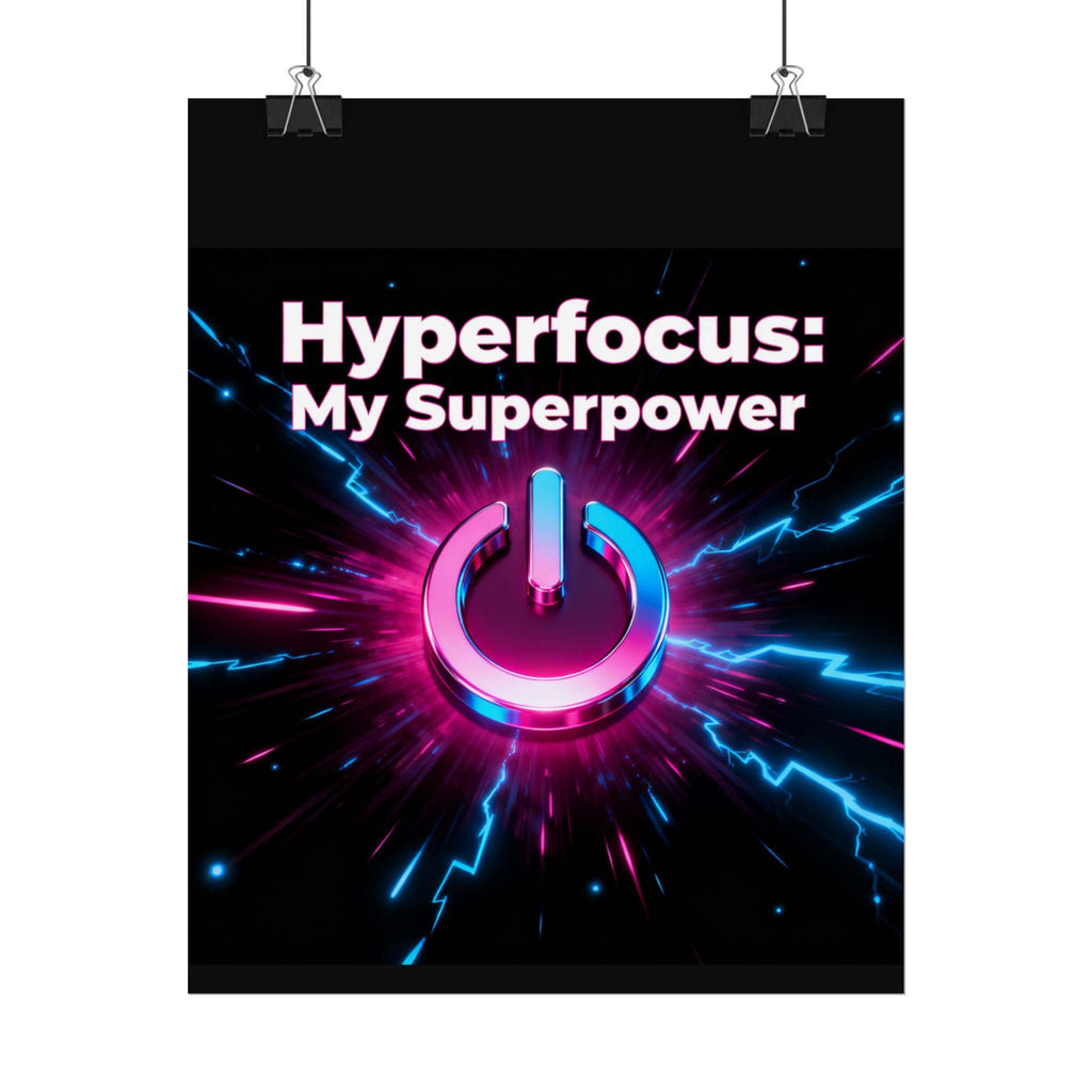 Hyperfocus Wall Art Print, Motivational Poster, Gamer Decor, Study Room Decor, Gift for Students