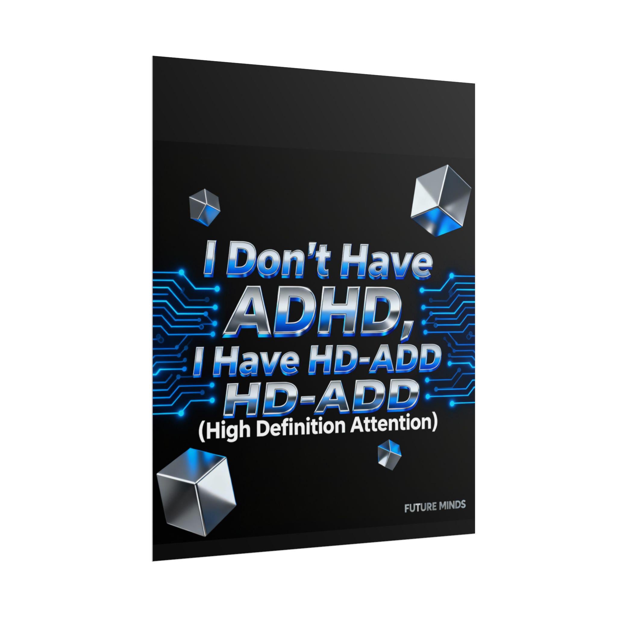 High Definition Attention Rolled Poster, ADHD Awareness Art, Unique Gift for Students, Motivational Wall Decor, Classroom [...]