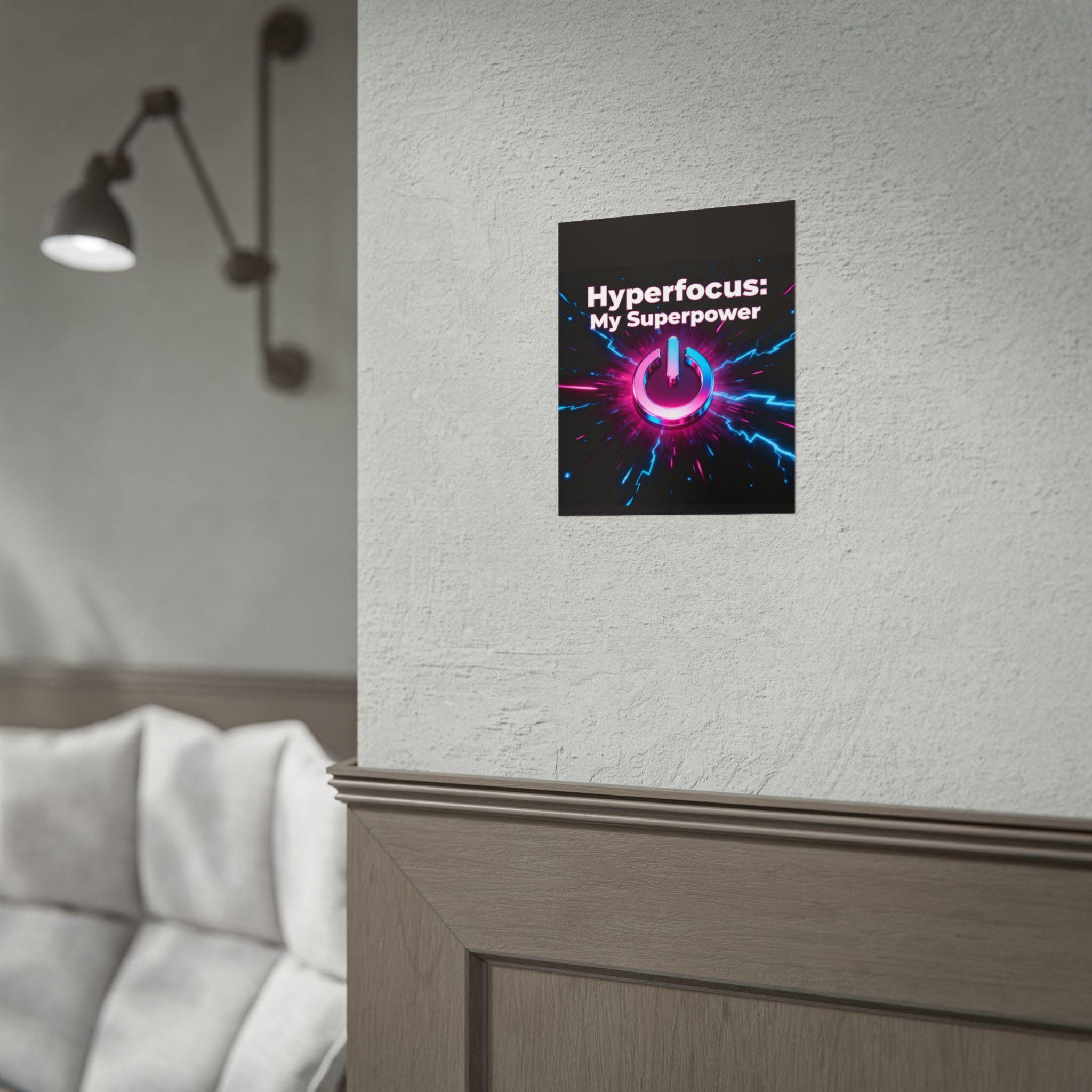 Hyperfocus Wall Art Print, Motivational Poster, Gamer Decor, Study Room Decor, Gift for Students