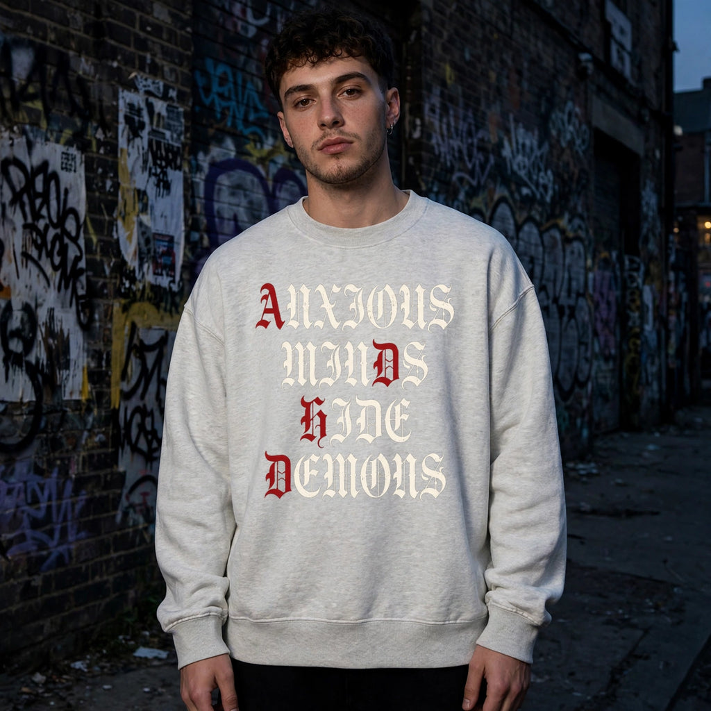 Anxious Minds Oversized Crewneck Sweatshirt – ADHD Streetwear | ADHDThreadz