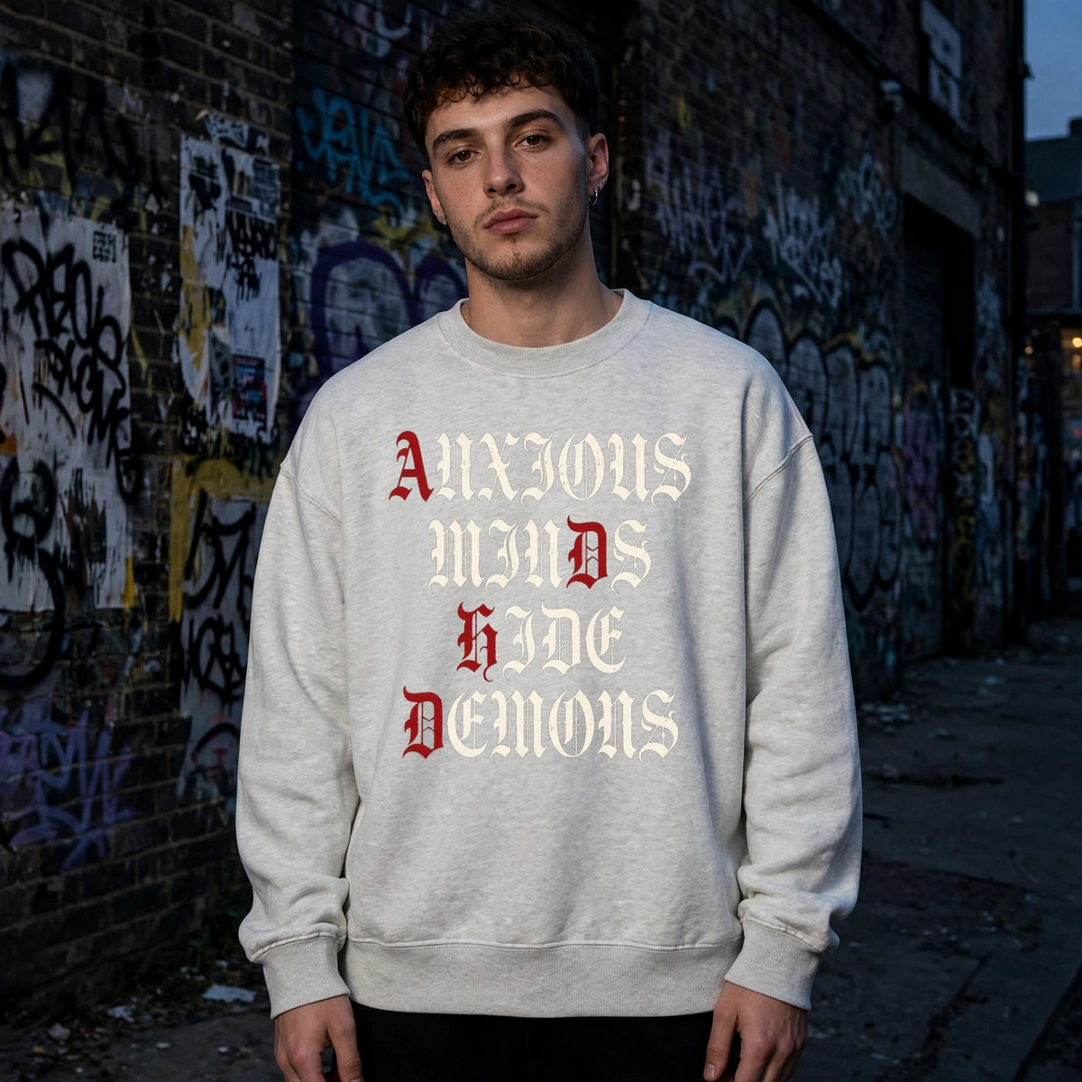 Anxious Minds Oversized Crewneck Sweatshirt – ADHD Streetwear | ADHDThreadz